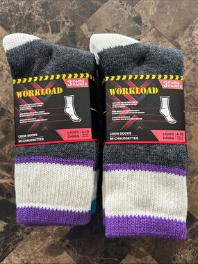 NWT 🆕 Workload Women’s Crew Work Socks - (6 Pairs) size 4-10 / all season